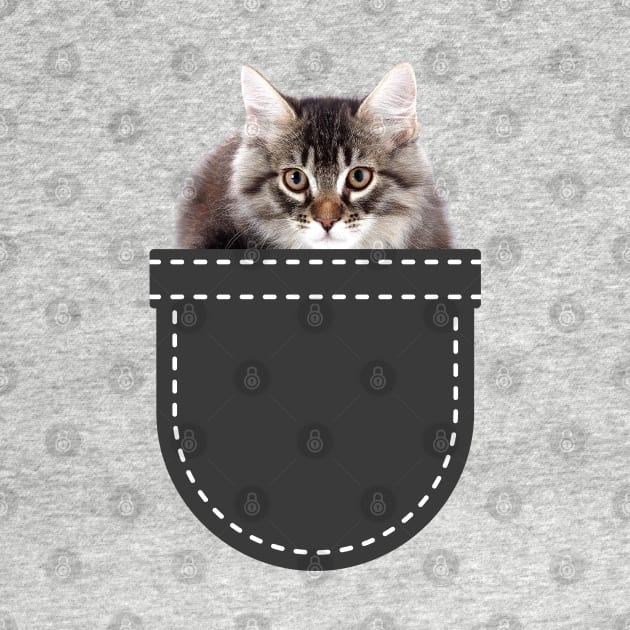 Cat in Pocket (Siberian Cat) by leBoosh-Designs